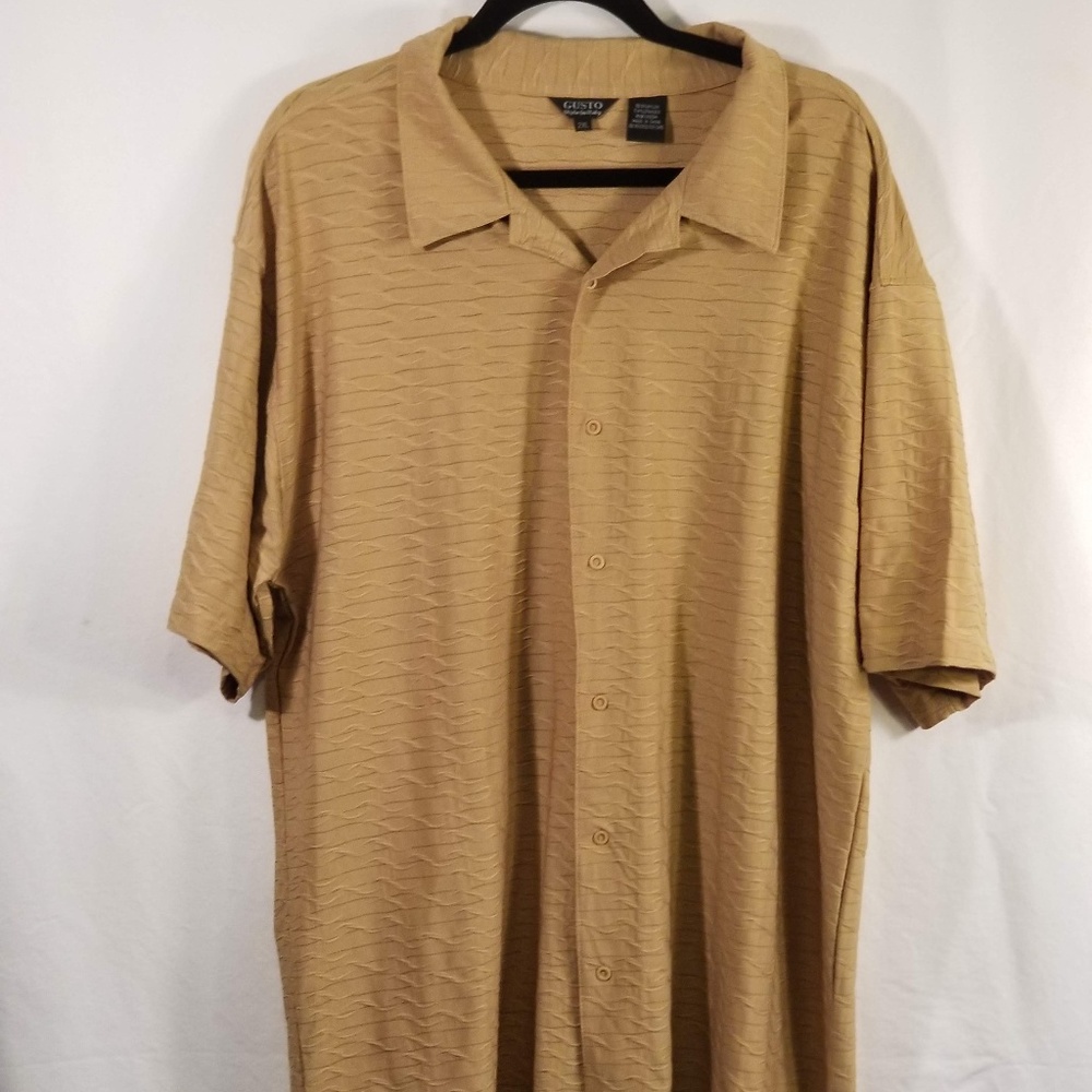 Mens GUSTO Short Sleeve Shirt Size XXL